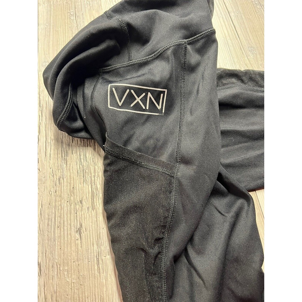 Vixxon by Dixxon Leggings Womens 4 Black Pockets‎ High Waisted Stretch Logo - Picture 4 of 5